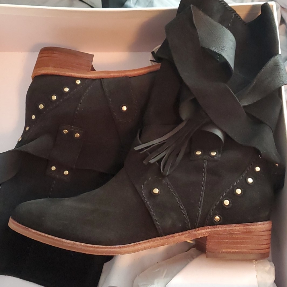 See by chloe black bootie